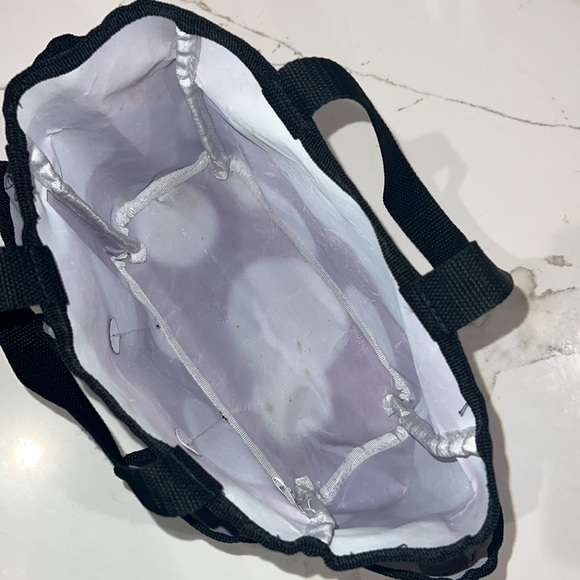 Thirty One Small Utility Tote, Shower Caddy Black, Gray & White- PAPARAZZI DOT - Picture 3 of 7